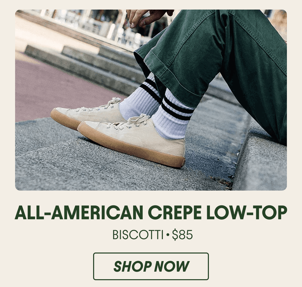 All-American Crepe Low-Top | Biscotti