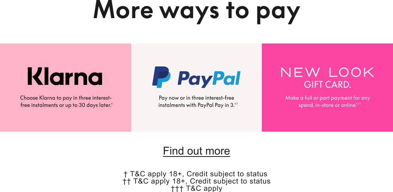 Ways to pay