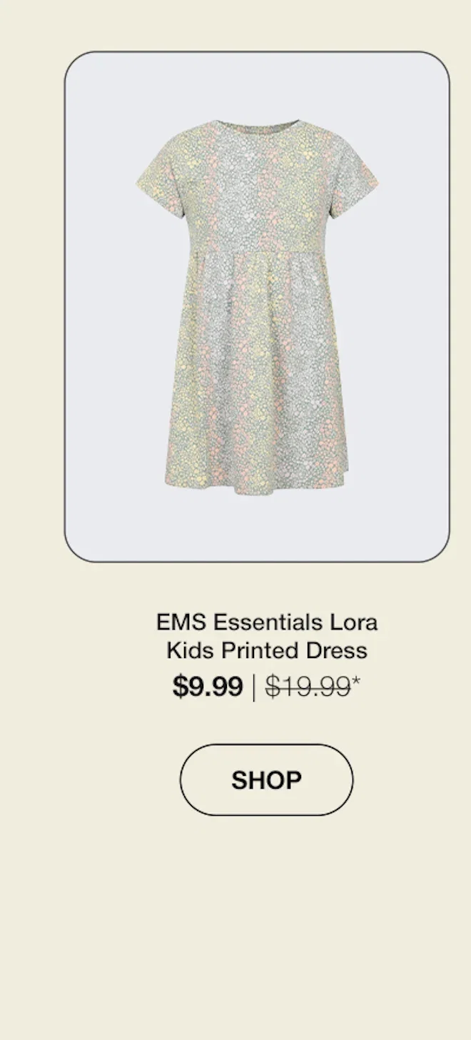 EMS Essentials Lora Kids Printed Dress