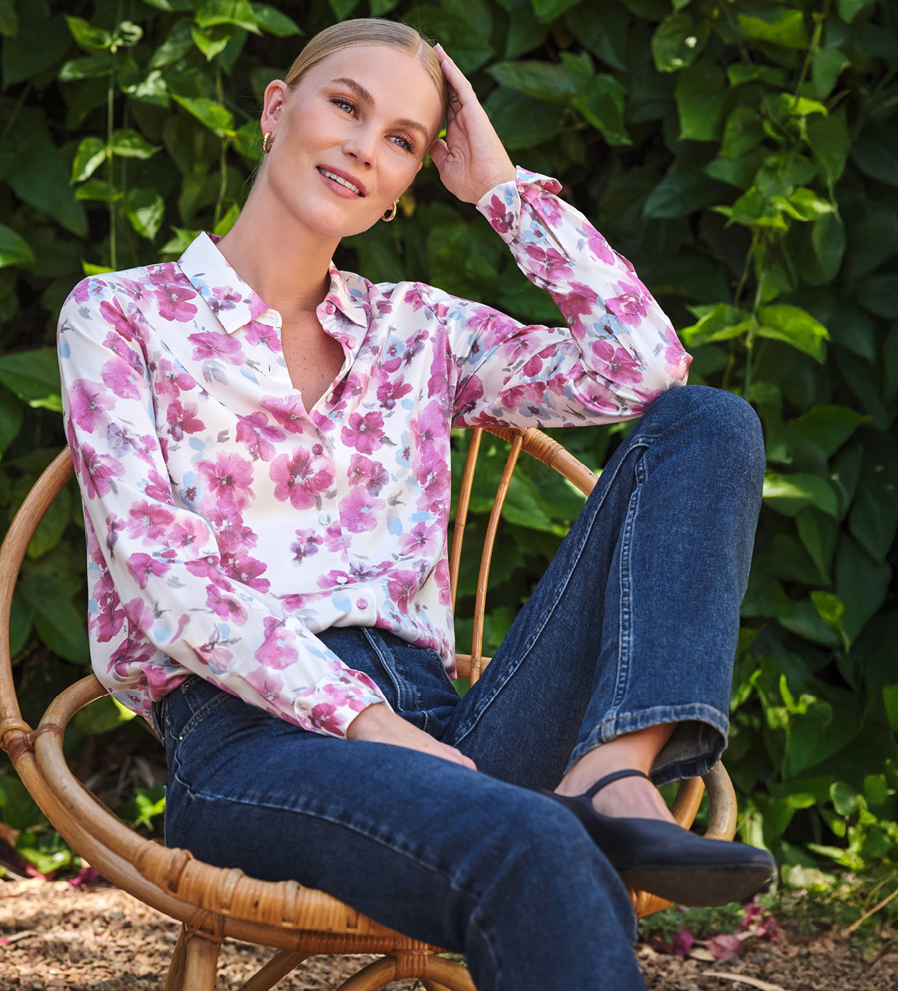 Sand Washed Pure Silk Satin Blouse