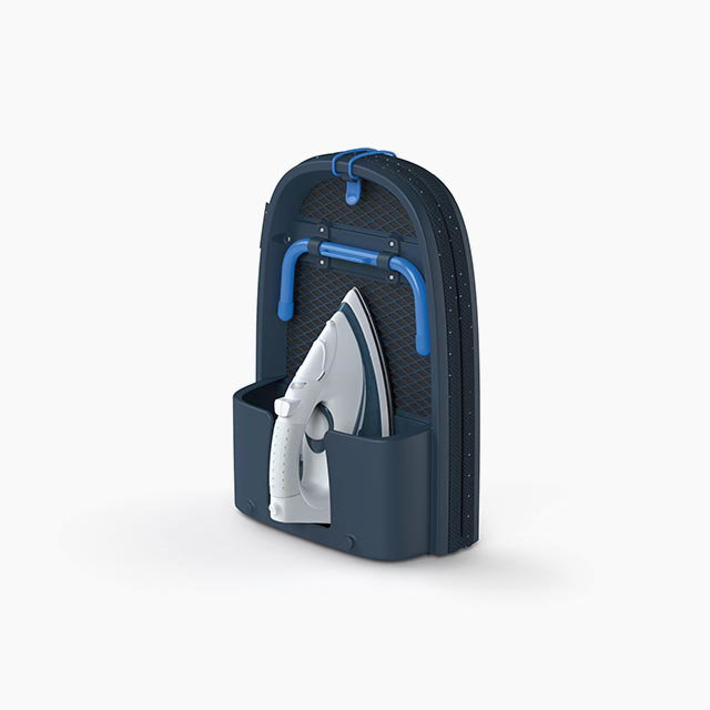 Pocket Plus 35" Folding Blue Ironing Board with Advanced Cover