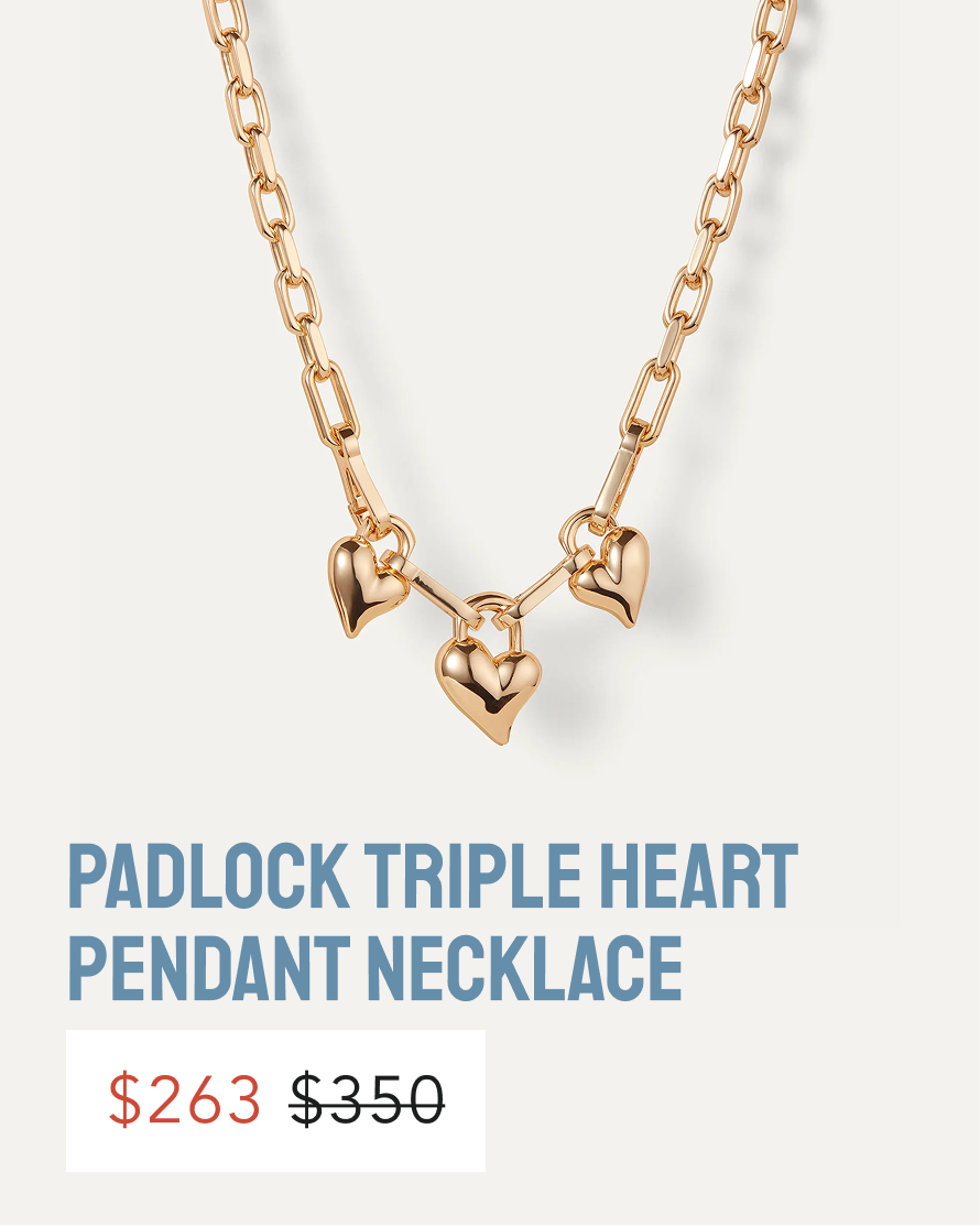 triple heart pendant necklace