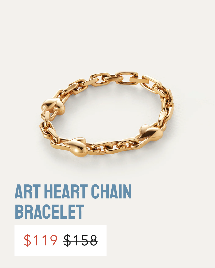 art heart chain bracelet 