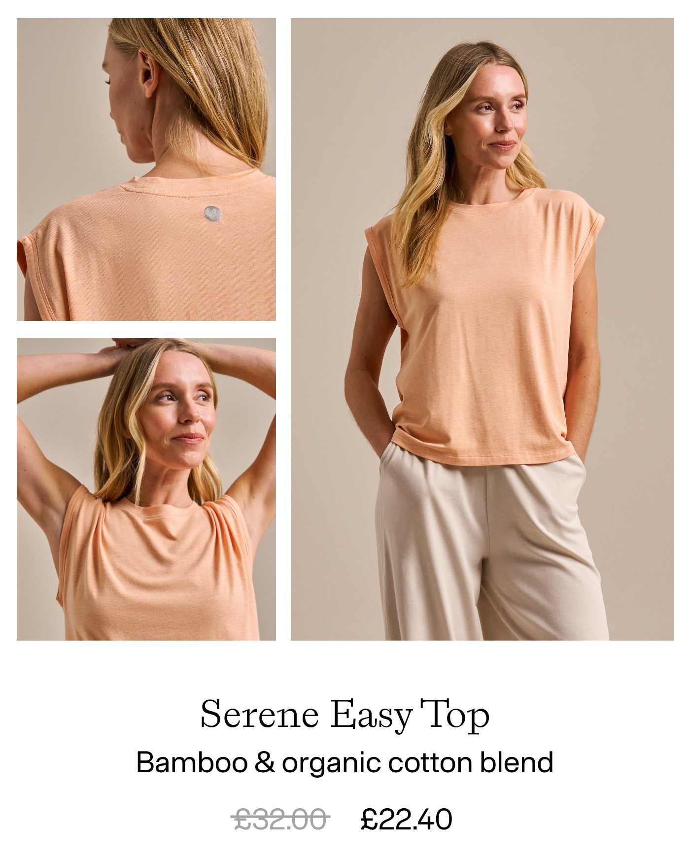 Serene Easy Top. Bamboo & organic cotton blend. Shop now.