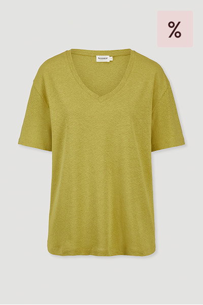 T-Shirt Oversize aus Leinen und Bio-Baumwolle