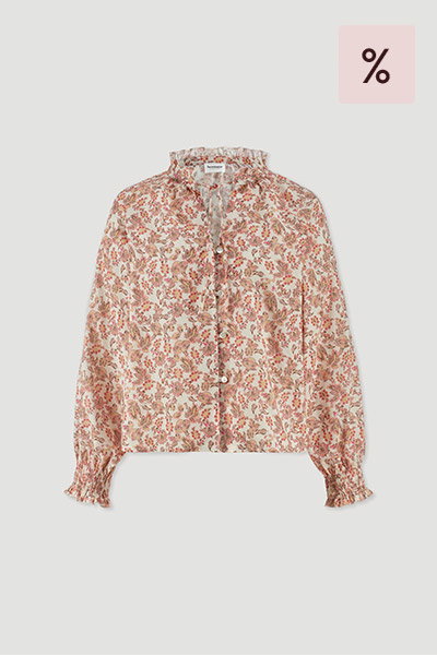 Print Bluse Relaxed aus reiner Bio-Baumwolle
