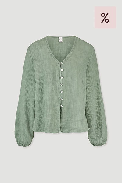 Musselin Bluse Relaxed aus reiner Bio-Baumwolle