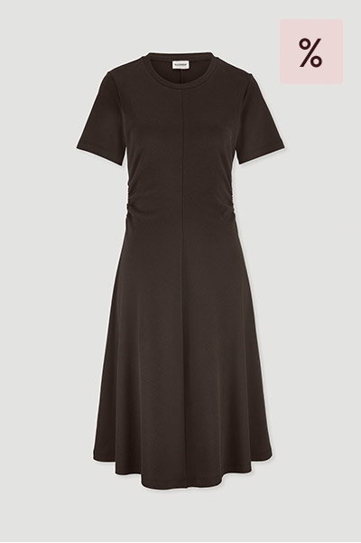 Jersey Kleid Kniebedeckend Slim aus reiner Bio-Baumwolle