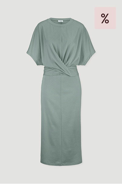 Jersey Kleid Midi Oversize aus reiner Bio-Baumwolle