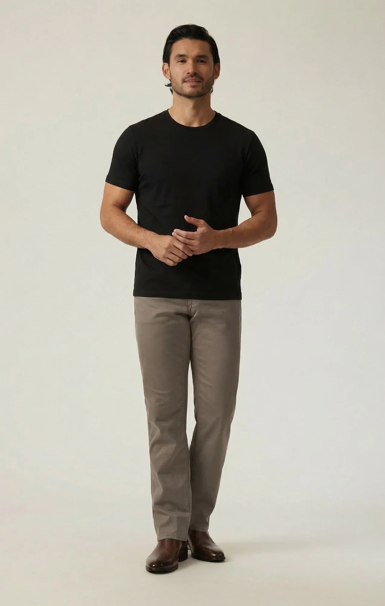 Image of Charisma Relaxed Straight Pants in Taupe Coolmax