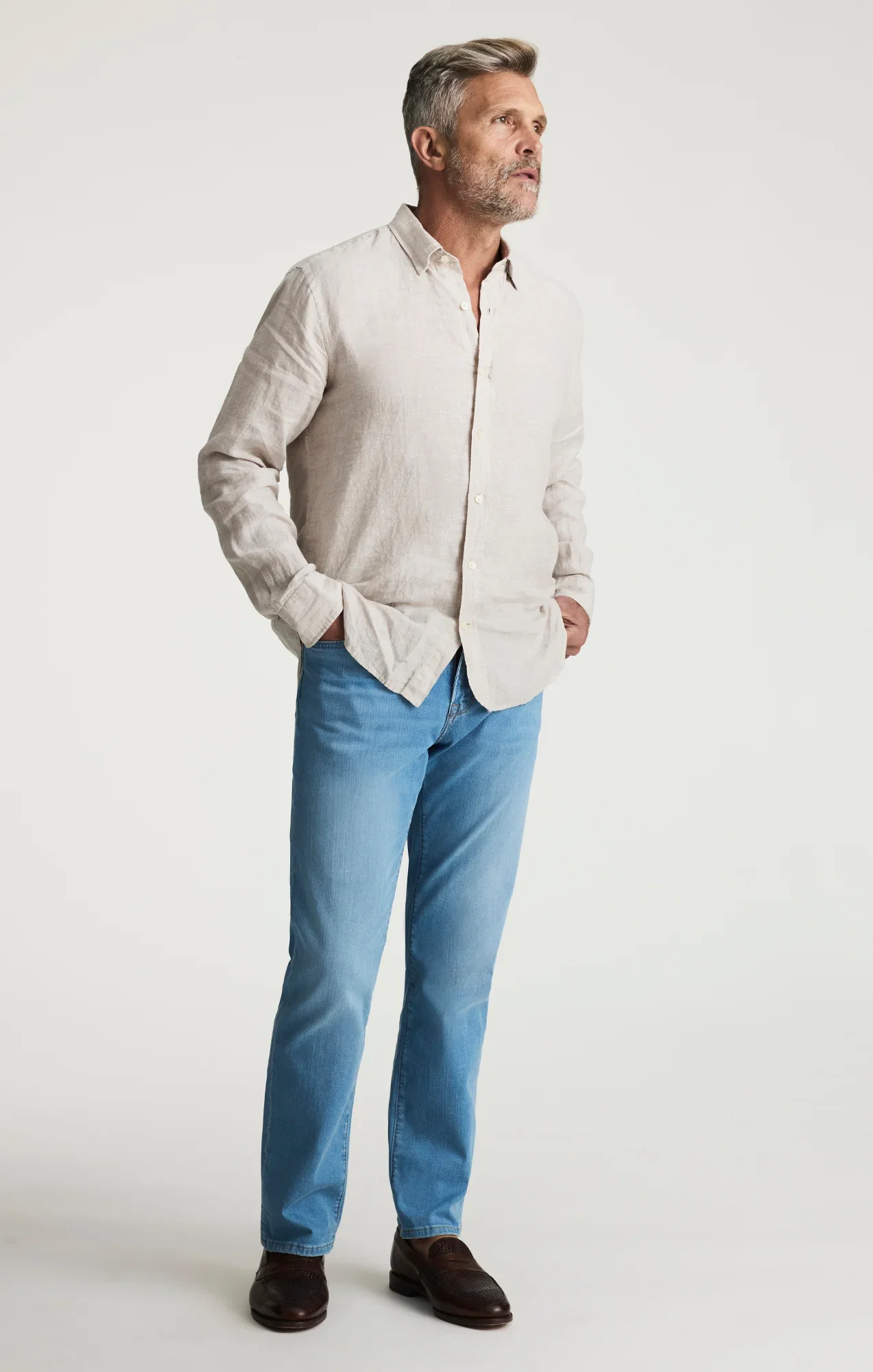 Image of Charisma Relaxed Straight Jeans In Light Brushed Soft