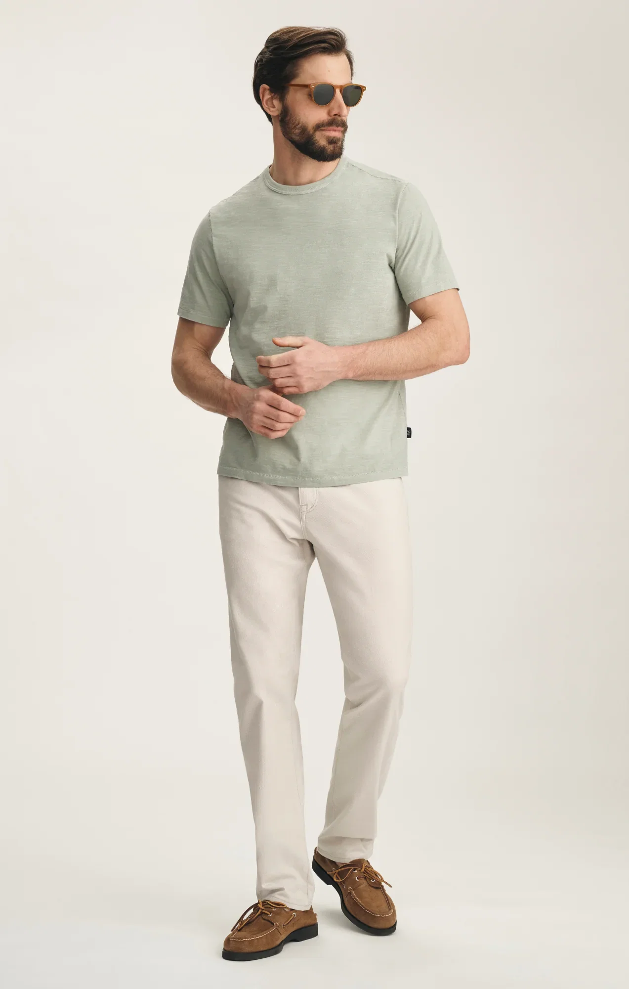 Image of Charisma Relaxed Straight Pants In Oat Honeycomb