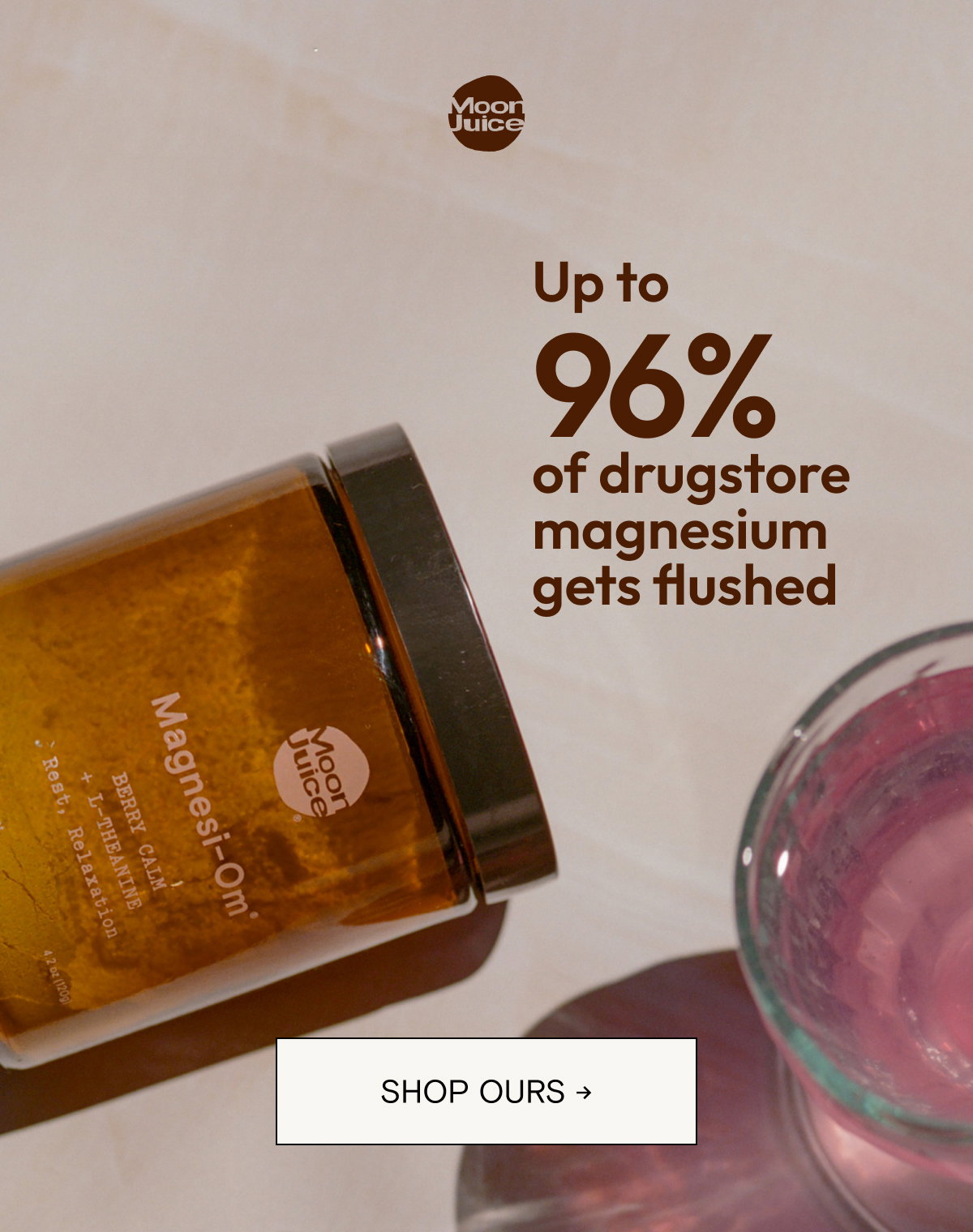 Up to 96% of your magnesium is wasted - shop our Magnesi-om