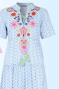 Aimee Embroidered Midi Dress