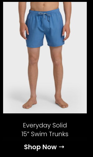 Everyday Solid 15" Swim Trunks