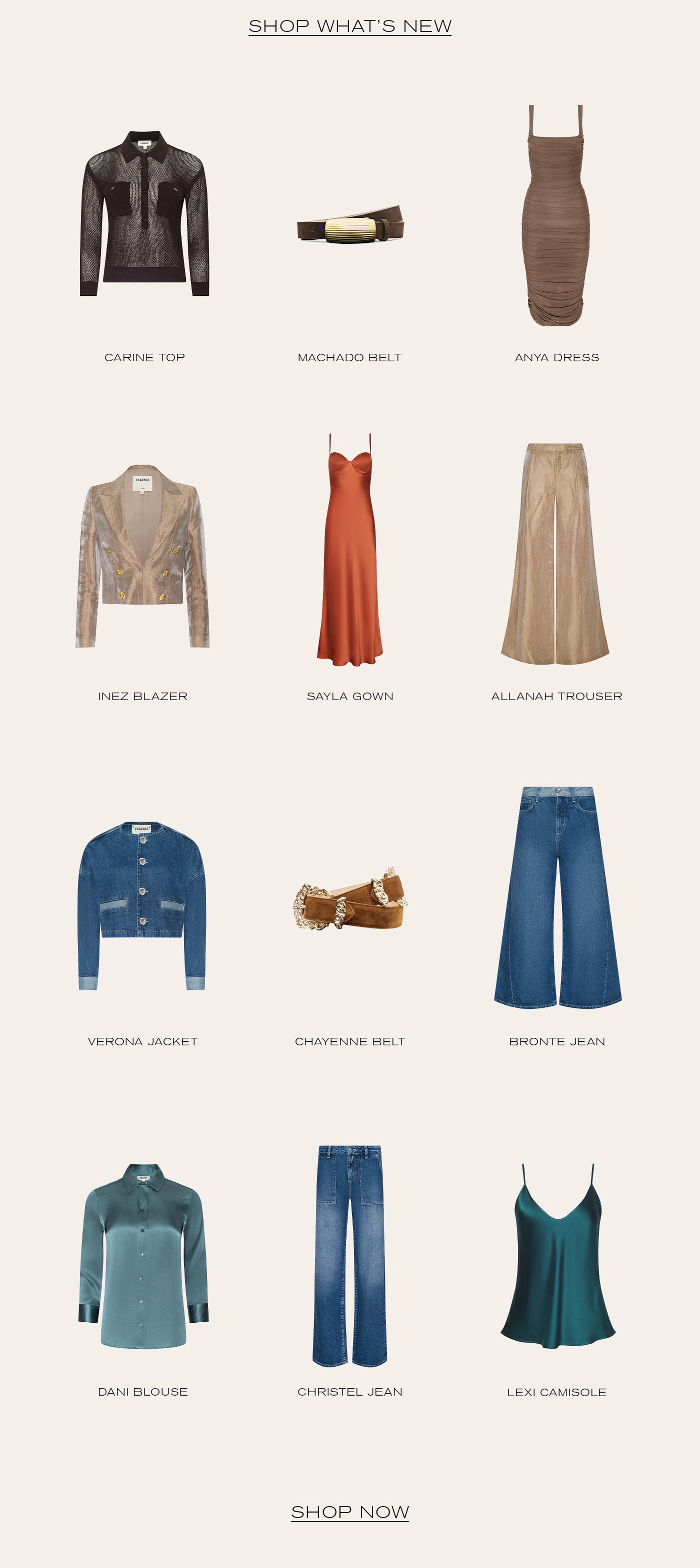 SHOP WHAT'S NEW SHOP NOW