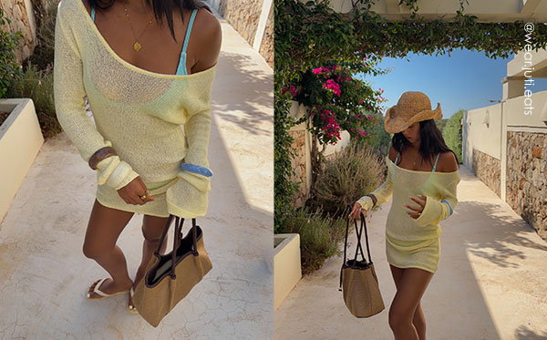 @wear.jujti.eats wears our Nova Tote in Raffia