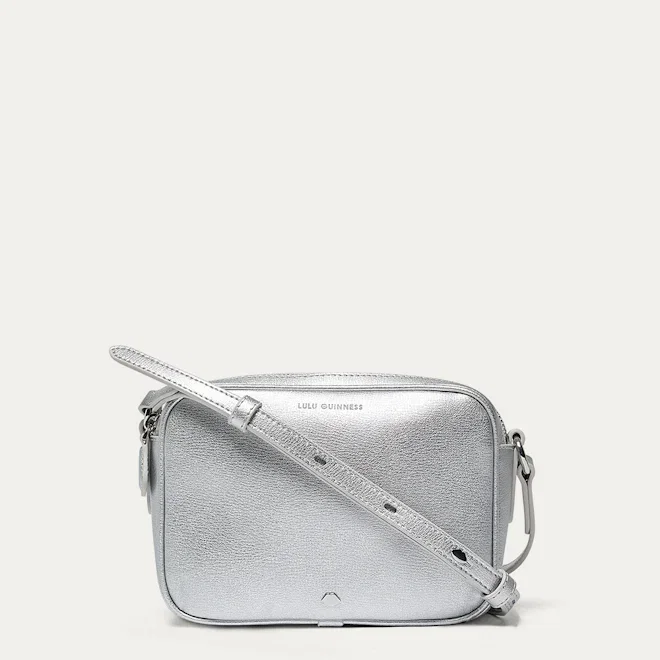 SILVER LEATHER COLE CROSSBODY BAG