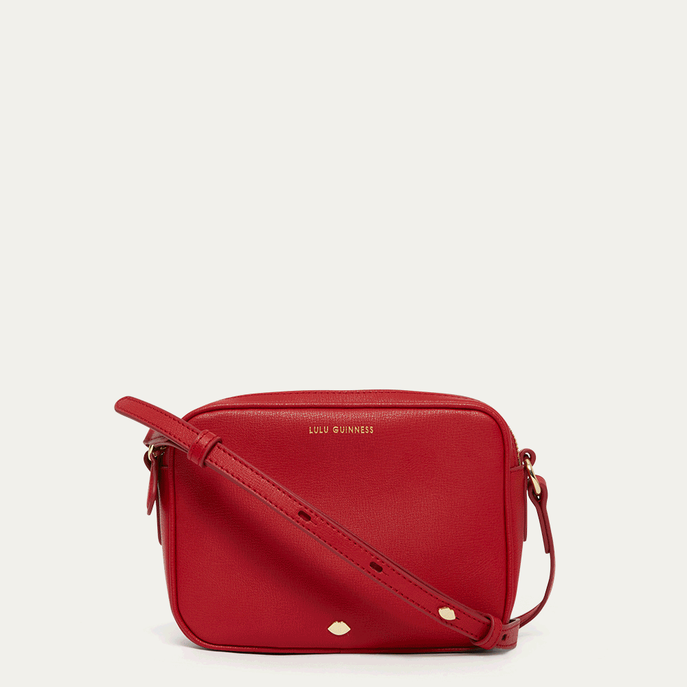 LULU RED LEATHER COLE CROSSBODY BAG