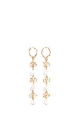 VLogo Signature pearl earrings