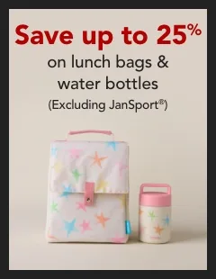 save up to 25% on lunch bags & water bottles