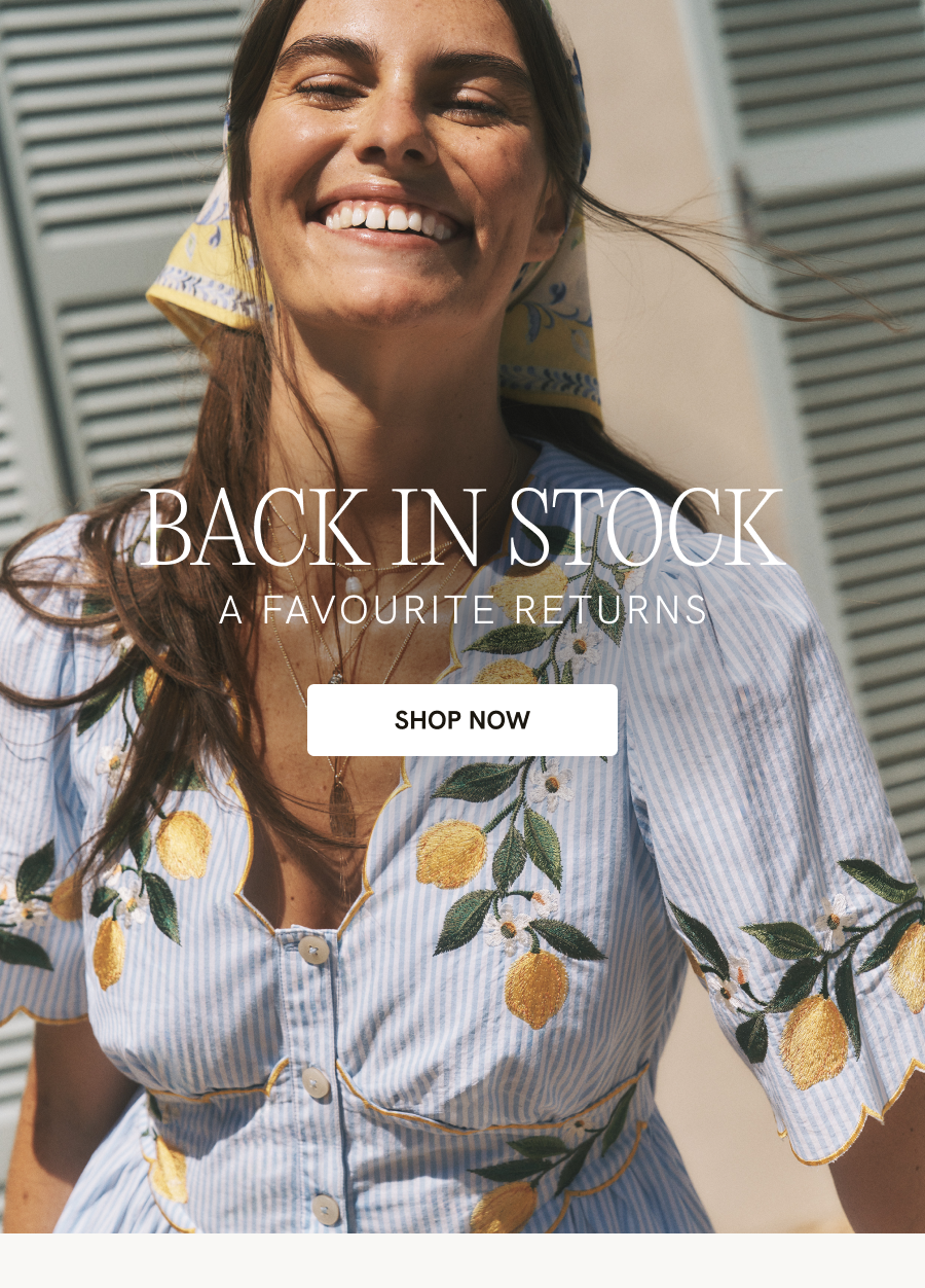 BACK IN STOCK This sold out favourite returns