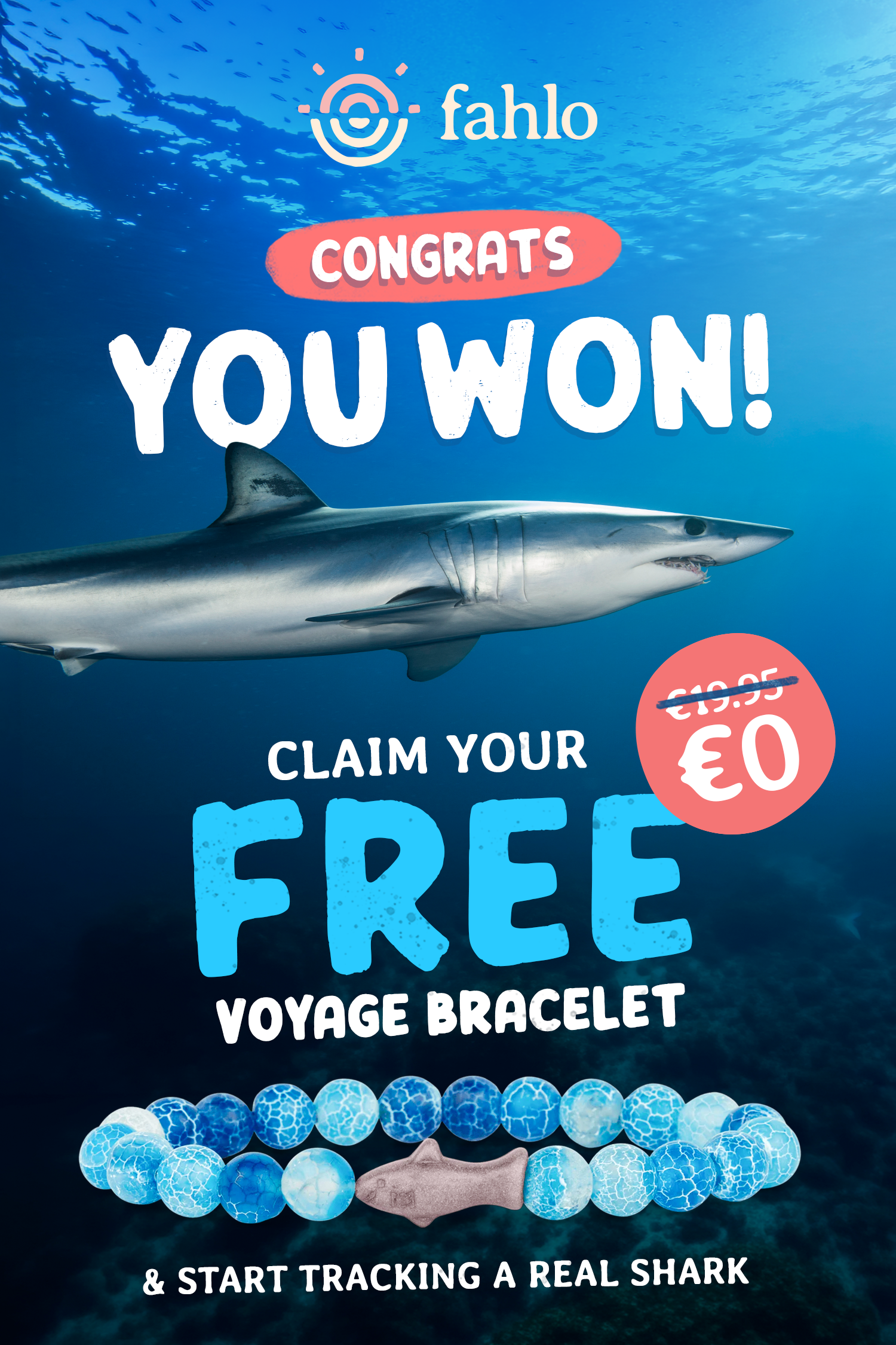 Congrats you won! Claim your free Voyage Bracelet!