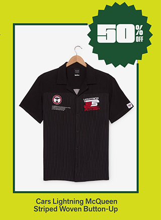 Cars Lightning McQueen Striped Woven Button-Up is 50% off