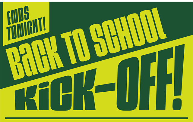 Ends tonight! Back to School Kick-Off! Up to 50% off sitewide. Use code BTSKICKOFF. Exclusions apply. Shop now.