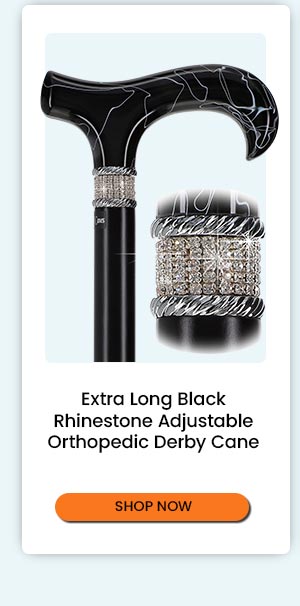 Extra Long Black Rhinestone