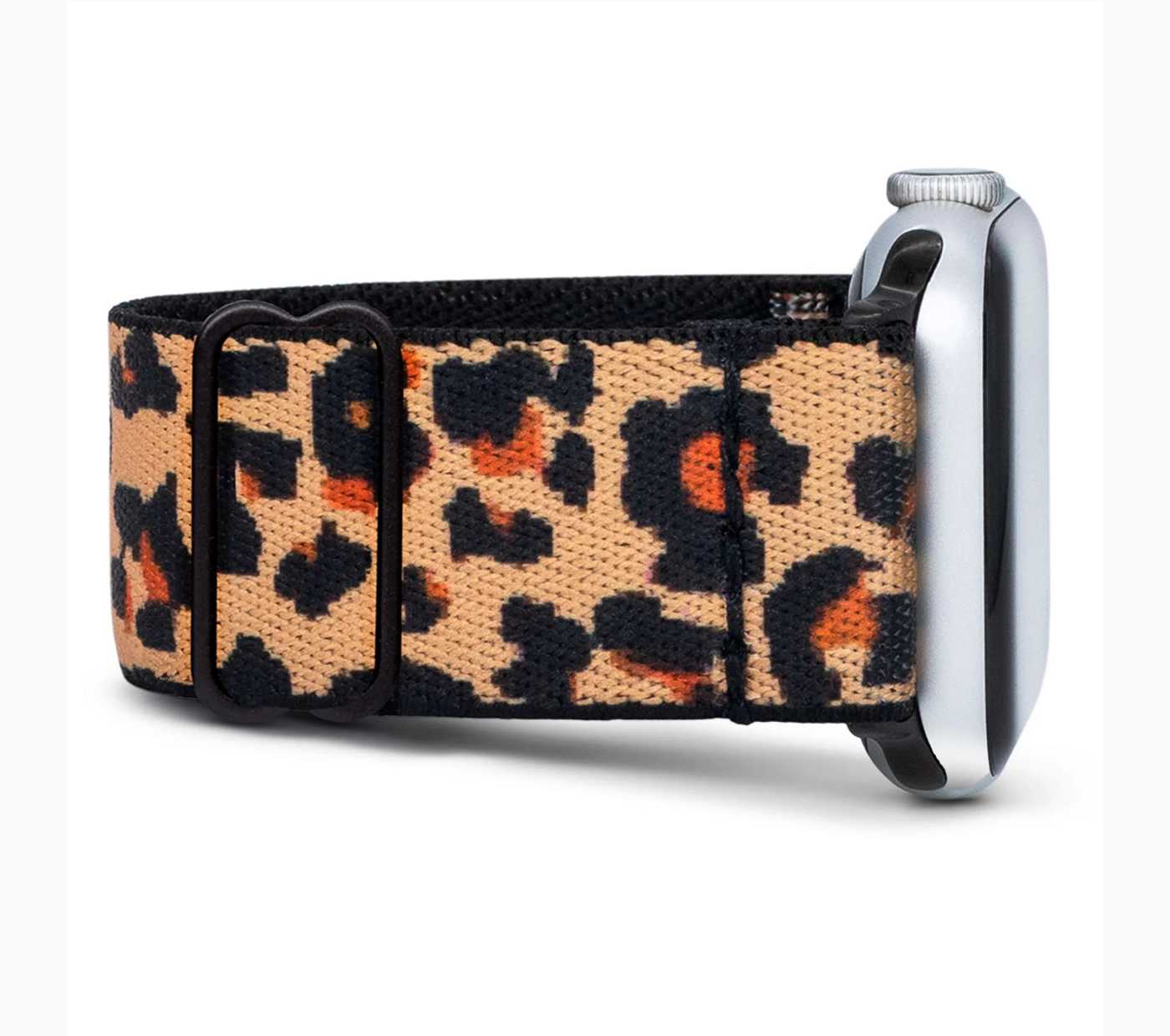 Leopard print watch band on a watch