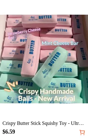 Crispy Butter Stick Squishy Toy - Ultra-Realistic Slow Rebound Silicone Stress Relief Toy, Suitable For Office Desk Pressure Relief And ASMR Sensory Play - Stress Relief Decorative Gift