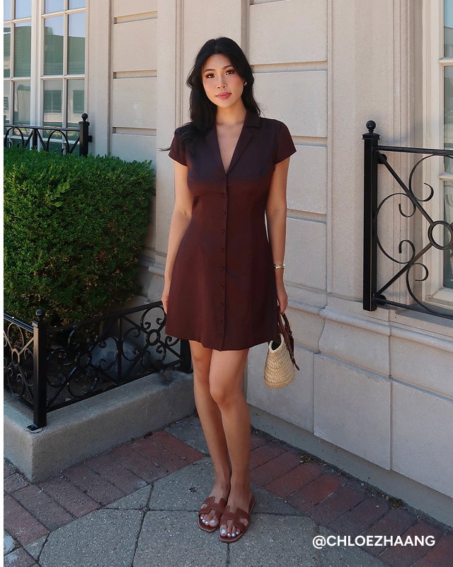 Blair Satin Collared Mini Dress
