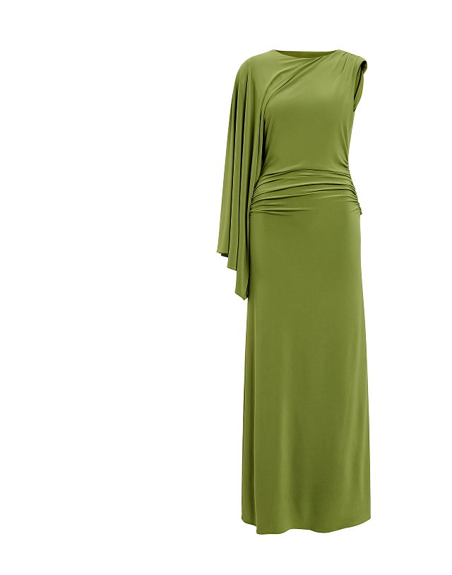 Fleur Cape Shoulder Maxi Dress