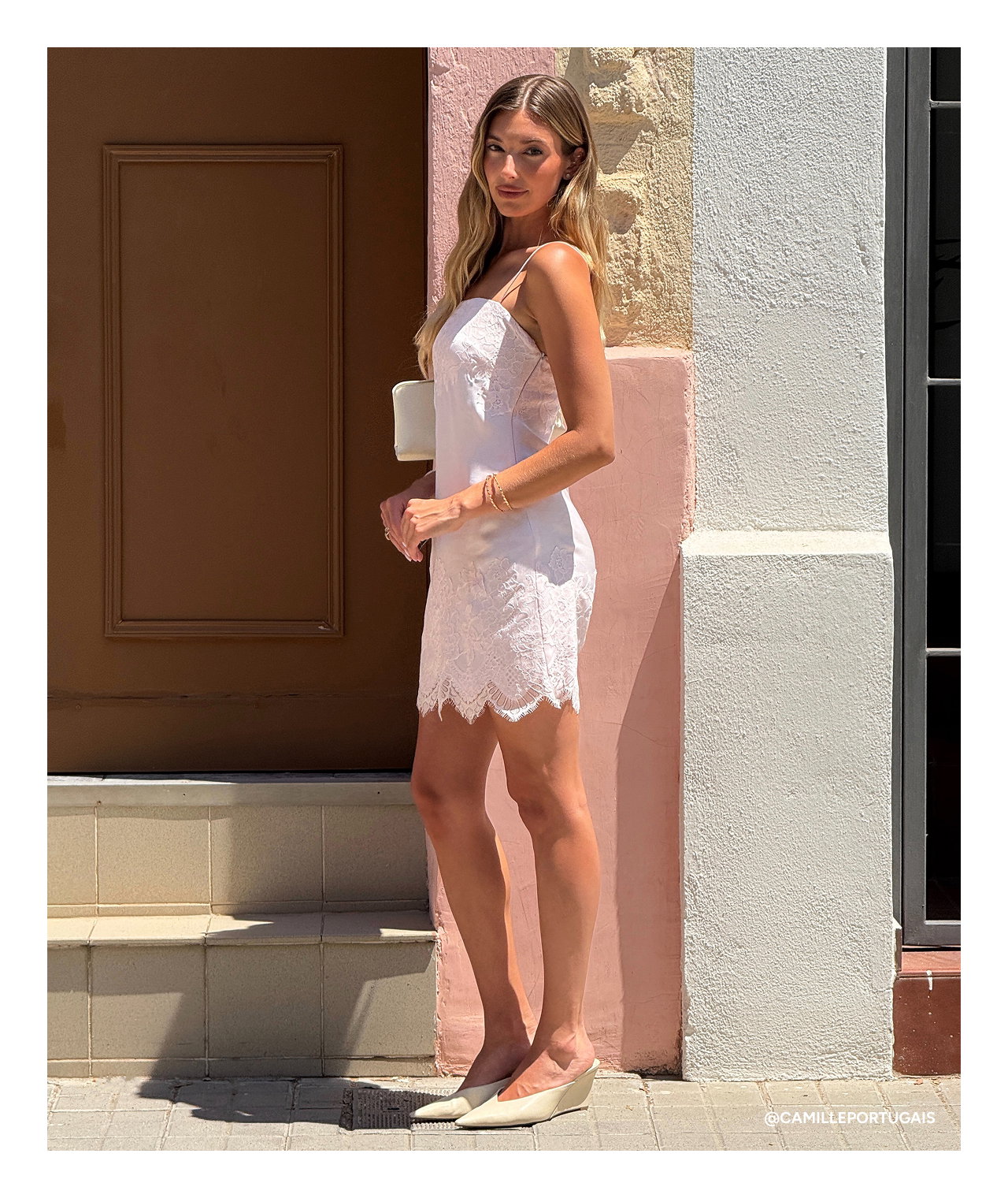 Haven Lace Trim Mini Dress