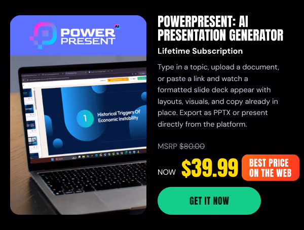 PowerPresent - AI Presentation Generator: Lifetime Subscription
