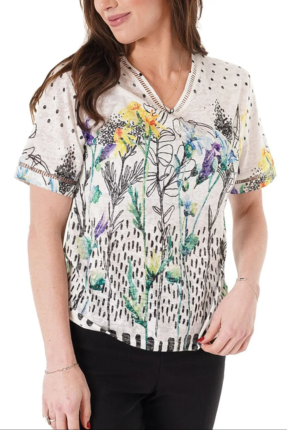 Floral Placement Print T-Shirt