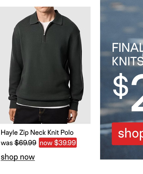 Military Green Hayle Zip Neck Knit Polo