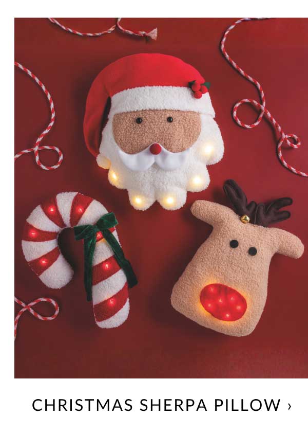 Reindeer Sherpa Pillow