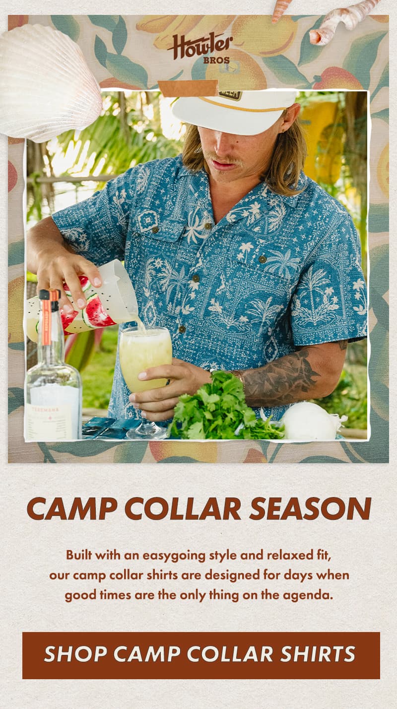 Built with an easygoing style and relaxed fit, our camp collar shirts are designed for days when good times are the only thing on the agenda.