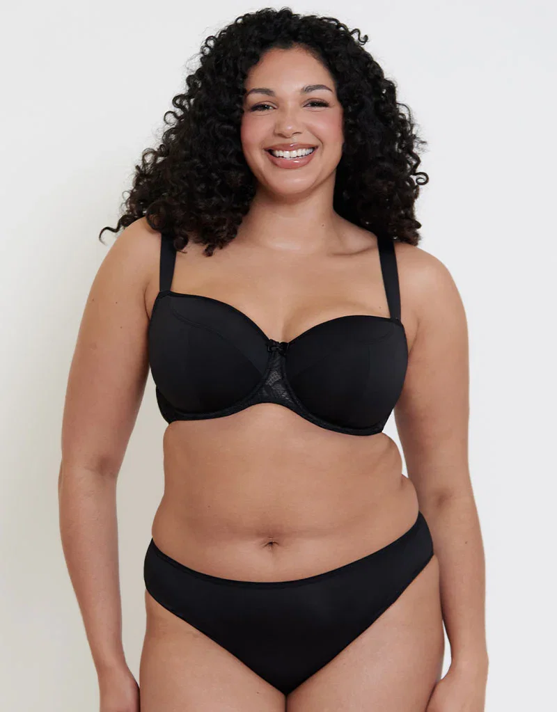 Flirtelle Emma Padded Balcony Bra Black