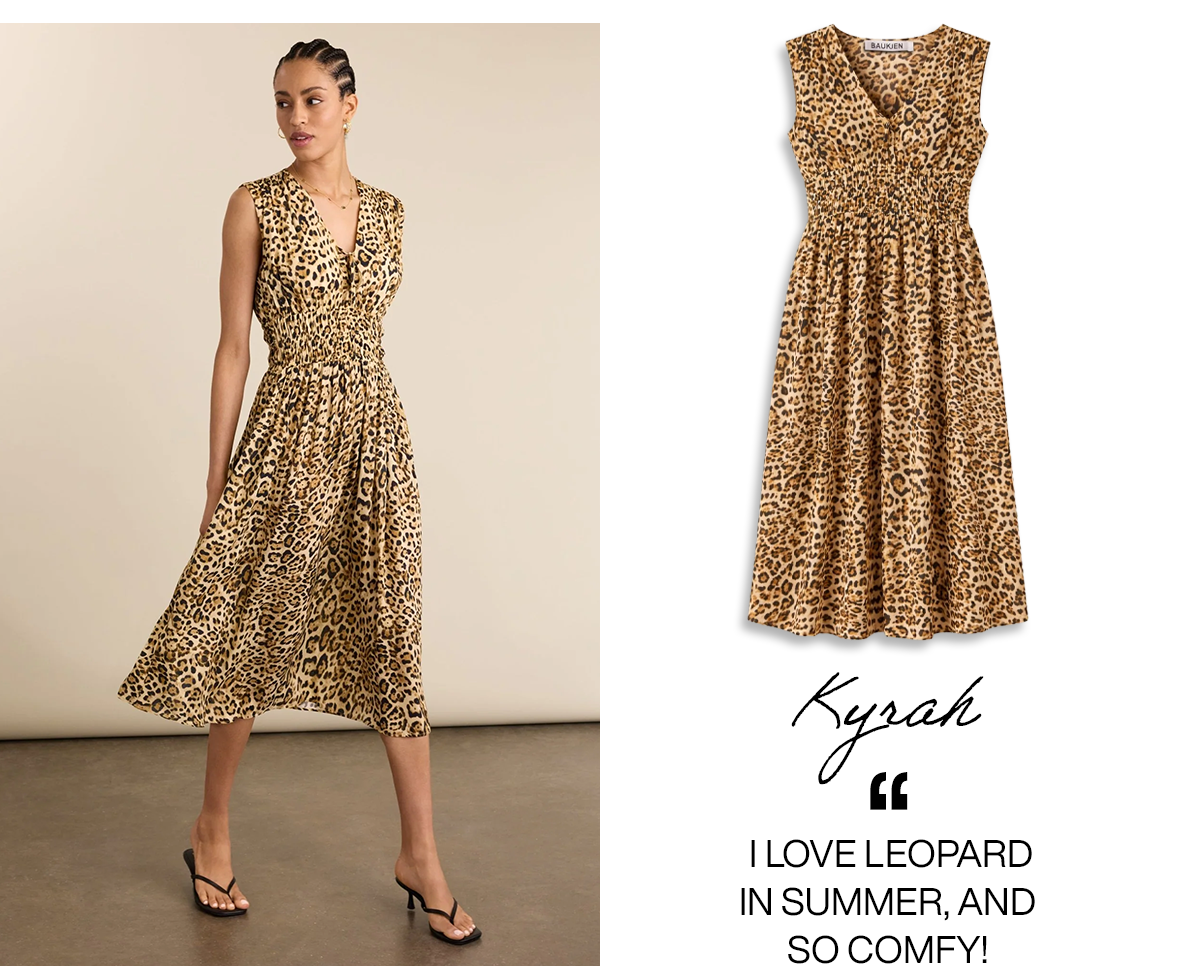 Kyrah Printed Waisted Midi Dress