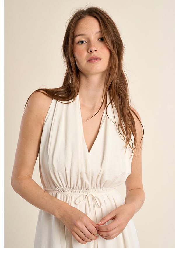 Robe courte sans manches, asymétrique