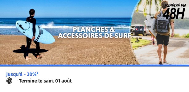 Planches et accessoires de surf