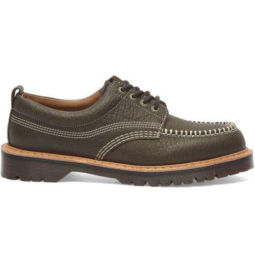 Dr. Martens Lowell Wild Grain Leather Moc Toe - Olive