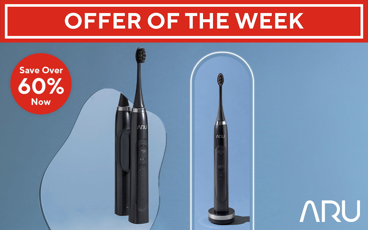 ARU Sonic Toothbrush with Additional Heads & Mirror Mount