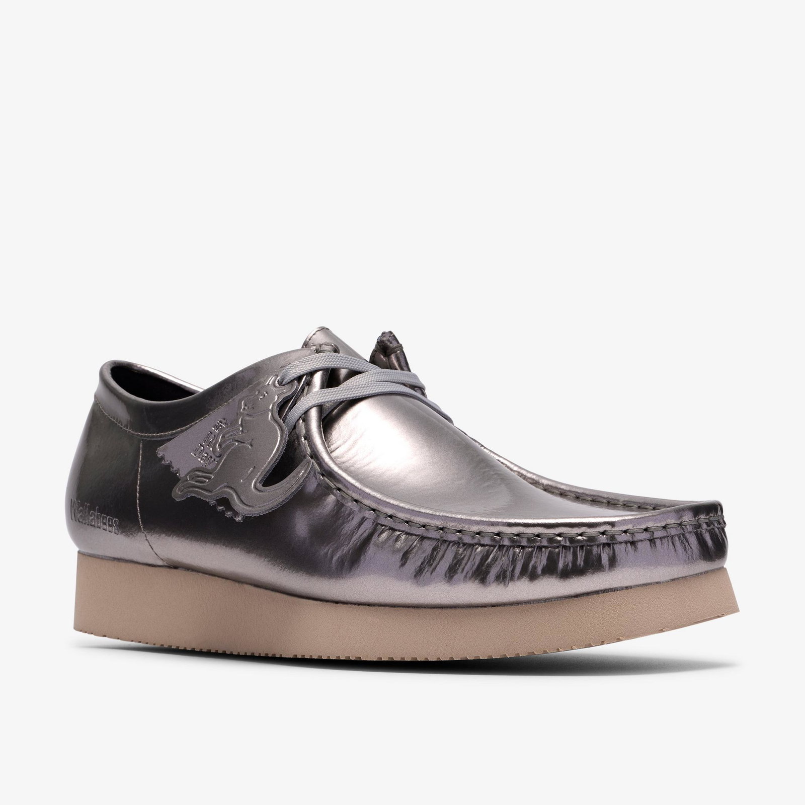 Shop Wallabee Silver Patent