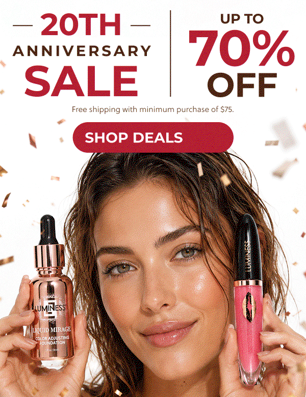 20th ANNIVERSARY SALE! UP TO 70% OFF + FREE SHIPPING!