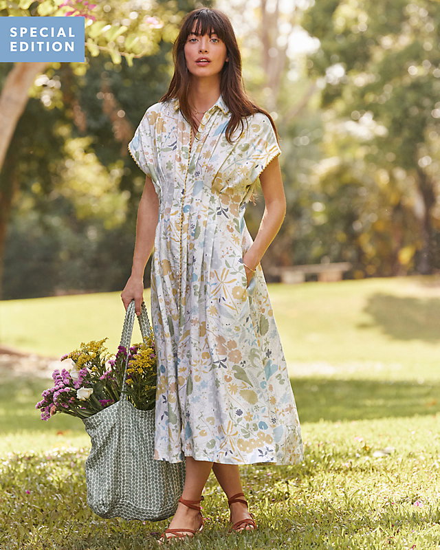 Hable Linen Midi Dress