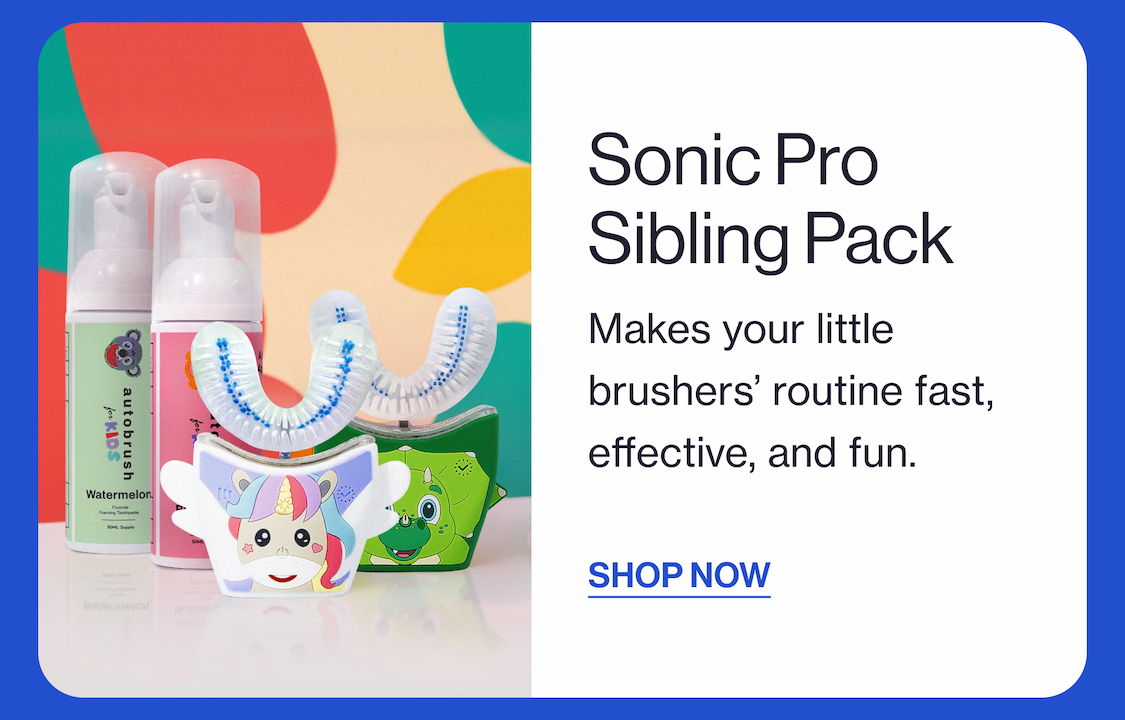 Sonic Pro Sibling Pack Makes your little brushers’ routine fast, effective, and fun. SHOP NOW